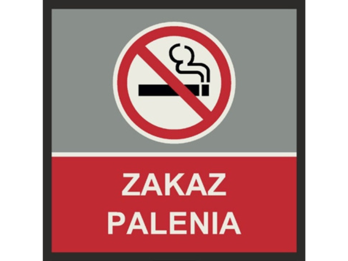 Znak ostrzegawczy - zakaz palenia